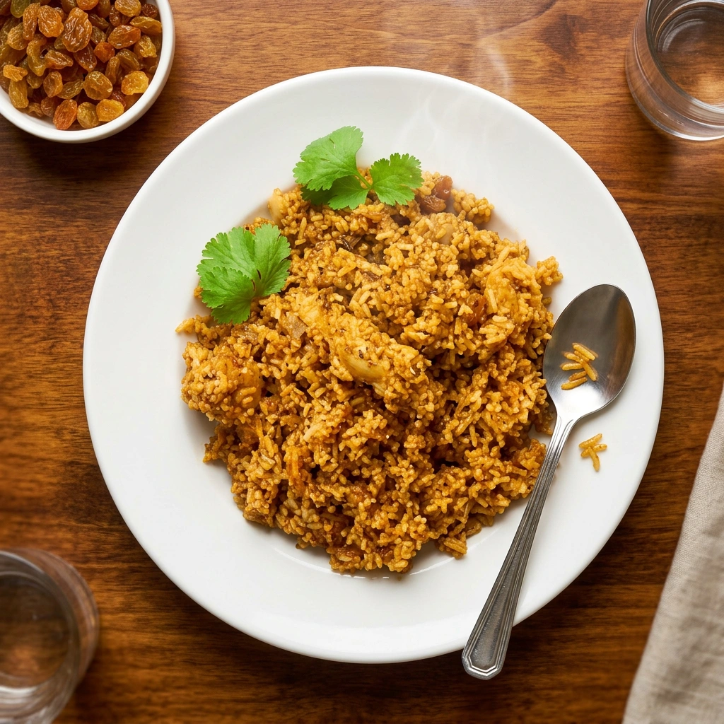 Vegetarian Biryani at Vinni's by Vinayak Winnipeg — aromatic pure veg Indian biryani with basmati rice and whole spices